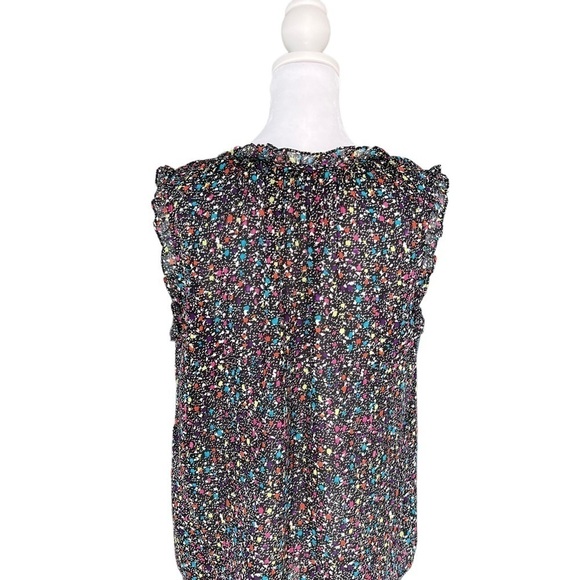 Diane von Furstenberg - Rebekah Splatter-Print Silk Tank Blouse Sz 8 - Picture 5 of 8